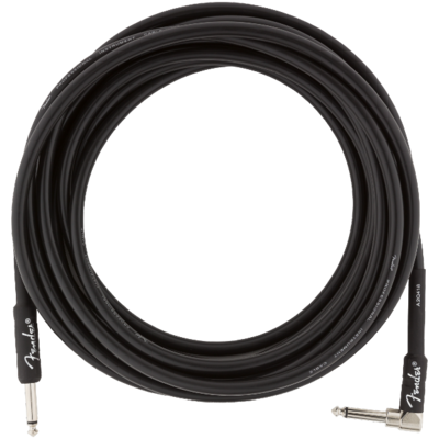 Fender Professional Series Instrument Cable, Straight/Angle, 18.6', Black