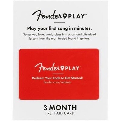 Fender Play - 3 Month Prepaid Card