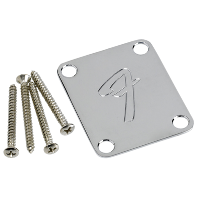 Fender 4-Bolt Vintage-Style Neck Plate "F" (Chrome)
