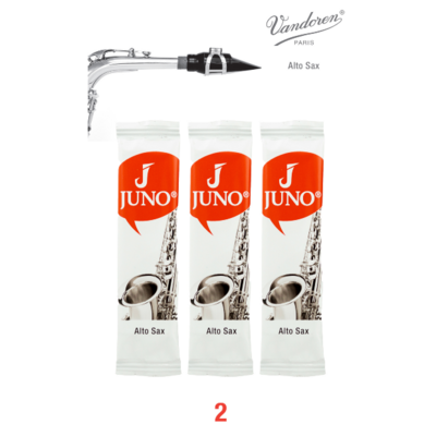 Vandoren JUNO JR612/3 Alto Saxophone Reeds #2. (3 Reed Card)