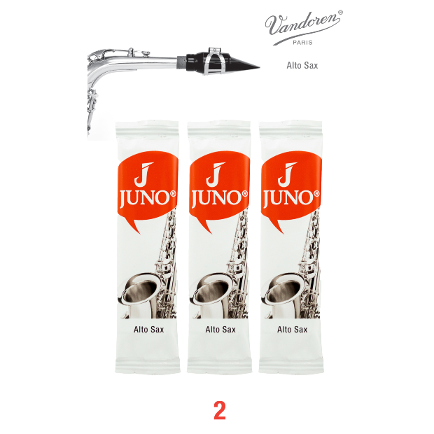 Vandoren JUNO JR612/3 Alto Saxophone Reeds #2. (3 Reed Card)