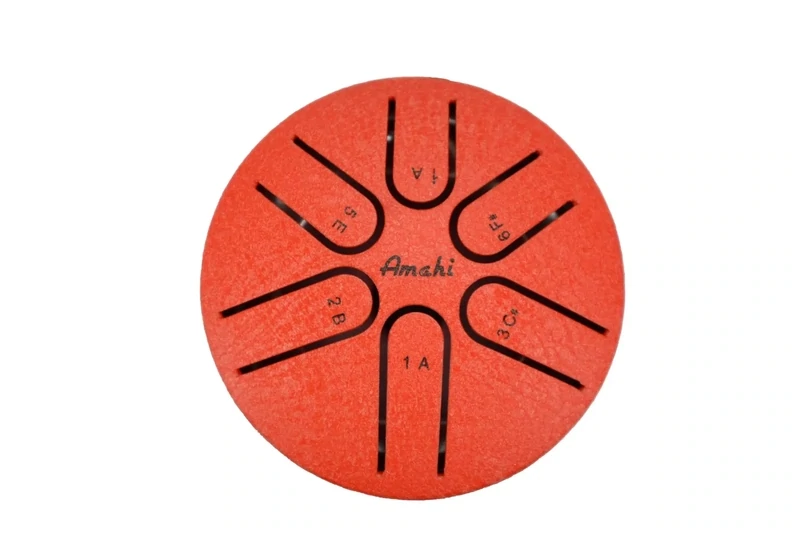 Amahi 3″ Steel Tongue Drum Red