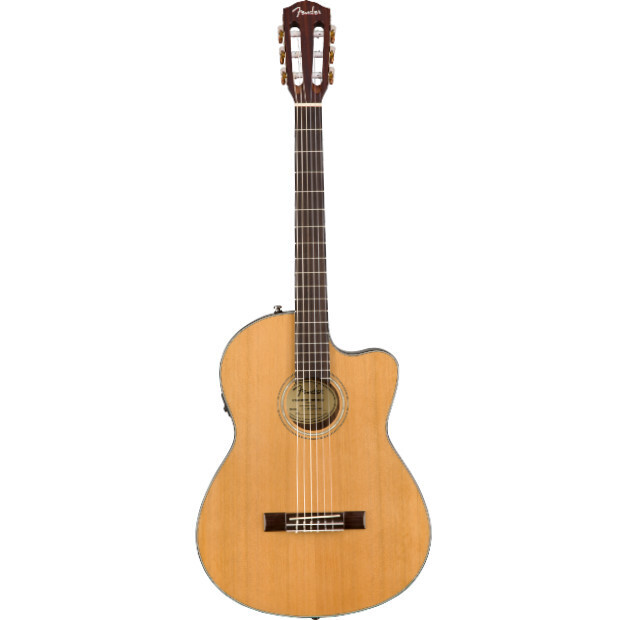 Fender CN-140SCE Nylon Thinline, Walnut Fingerboard, Natural w/Case