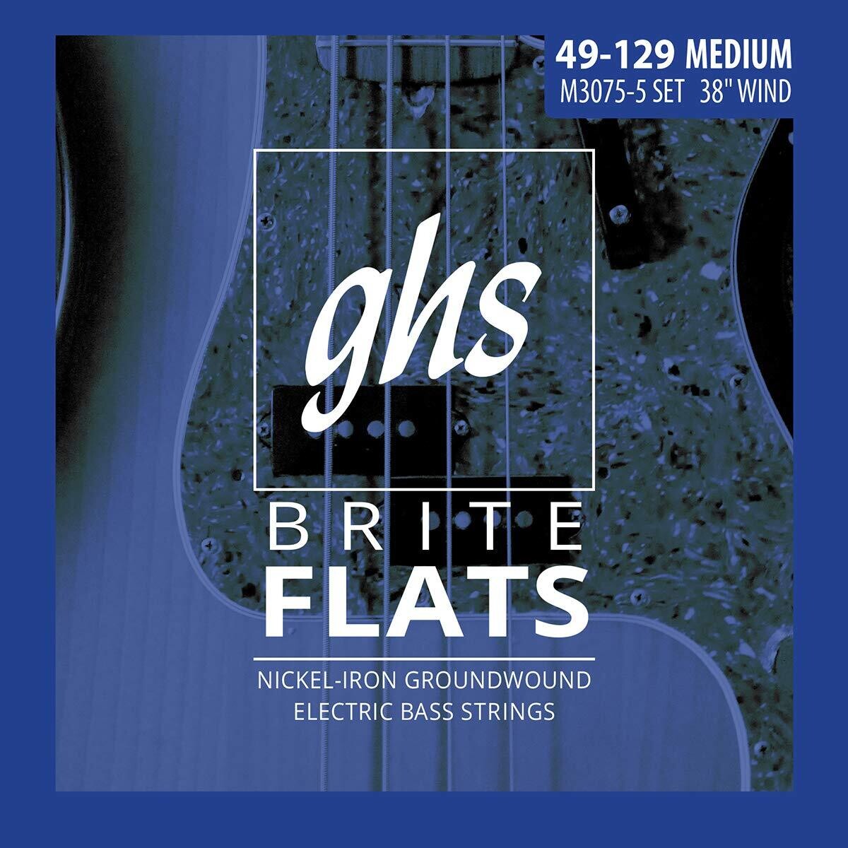 ghs Brite Flats Nickel-Iron Groundwound Bass Strings