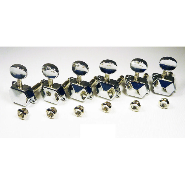 Squier® Guitar Tuners Closed Back w/ Diamond Shaped Covers, Affinity Strat® '99-'06, Chrome (6)