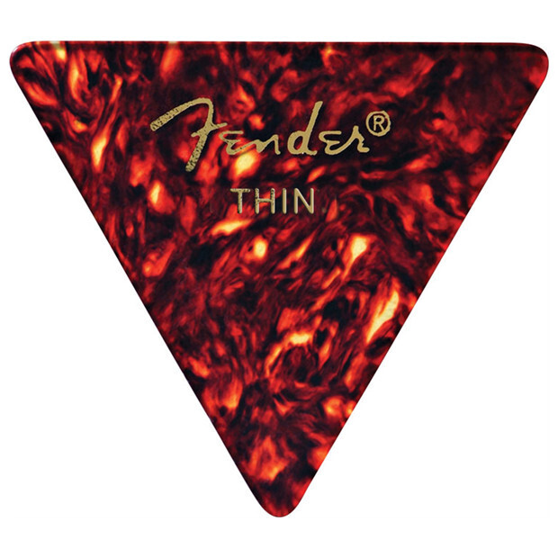 Fender Classic Celluloid Picks 355 Shape, Shell, Thin (12)