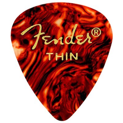 Fender Classic Celluloid, Tortoise Shell, 351 Shape, Thin, 12 Count