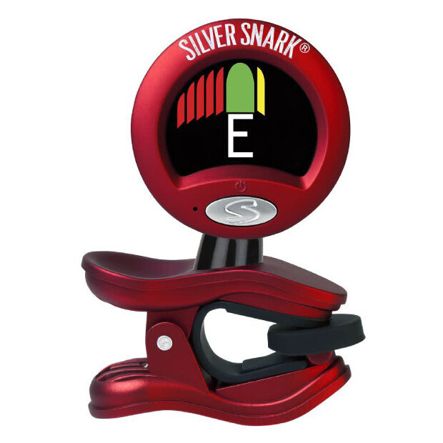 Snark Red Silver Guitar Clip On All Instrument Tuner (SIL-RED)