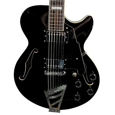 D'Angelico Premier SS Semi-Hollow body Guitar Black (Used)