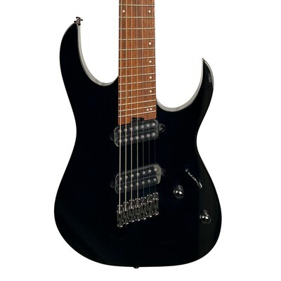 Ibanez RGMS7 Black 7-String Multi-Scale Electric Guitar