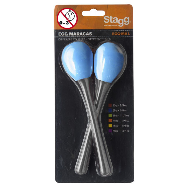 Stagg 2 pc Egg Maracas Blue