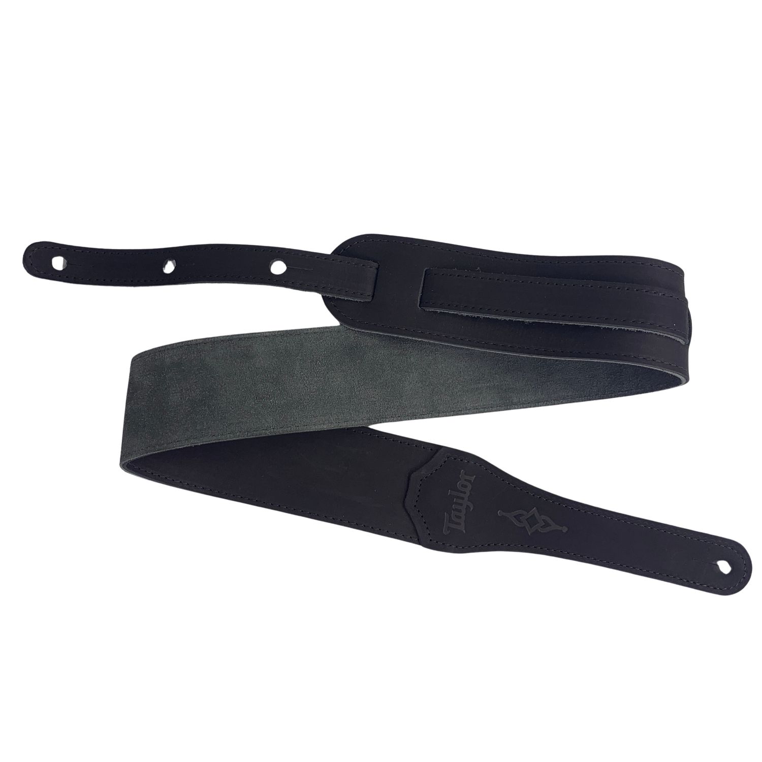 Taylor Gemstone 2.5" Sanded Leather Guitar Strap Black