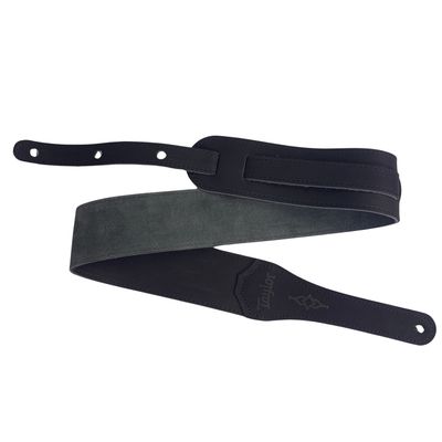 Taylor Gemstone 2.5" Sanded Leather Guitar Strap Black