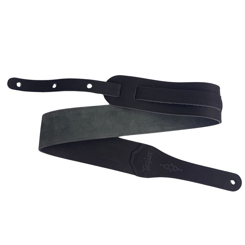 Taylor Gemstone 2.5" Sanded Leather Guitar Strap Black