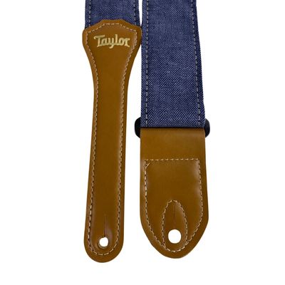 Taylor Vegan Herringbone Hemp Cotton Blue