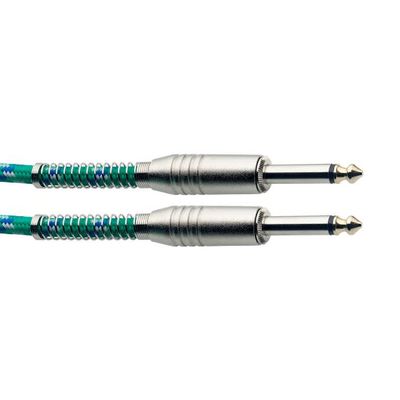 Stagg S-Series Vintage Tweed Style Instrument Cable 3M 10 ft Green