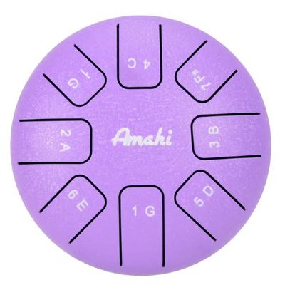 Amahi 6″ Steel Tongue Drum Purple