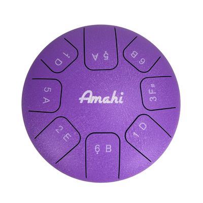 Amahi 10″ Steel Tongue Drum Purple
