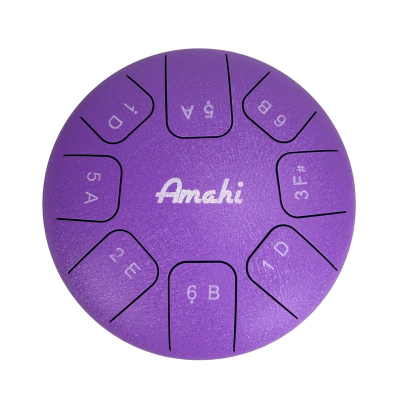 Amahi 10″ Steel Tongue Drum Purple