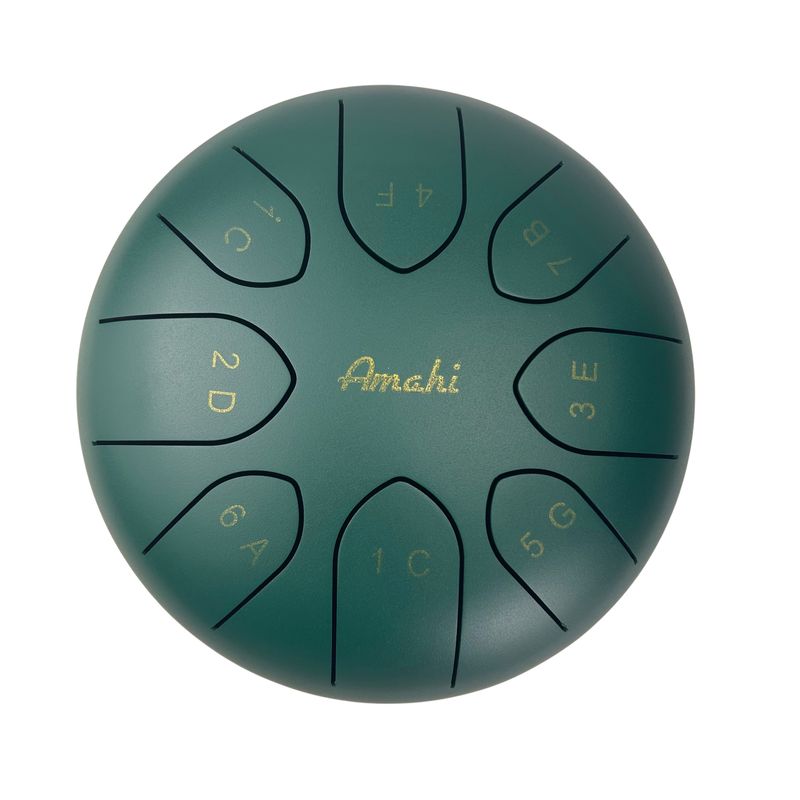 Amahi  8″ Steel Tongue Drum Green