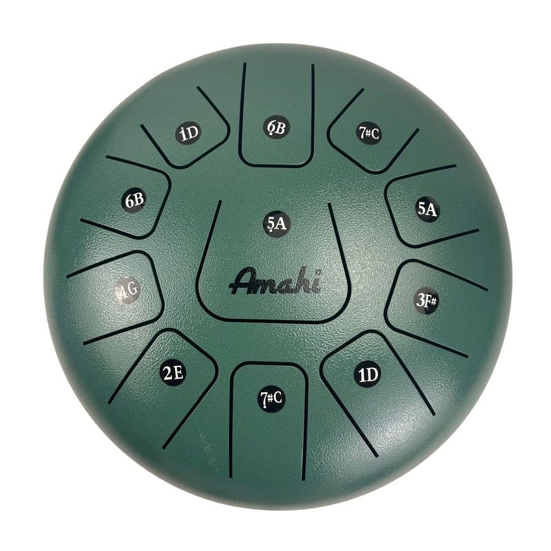 Amahi 12″ Steel Tongue Drum Green