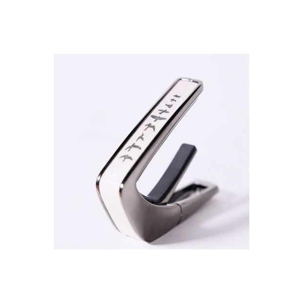 Thalia Deluxe Capo Birds on Pearl Black Chrome