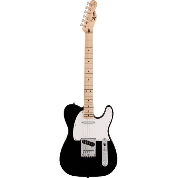 Squier Sonic Telecaster, Maple Fingerboard, White Pickguard, Black