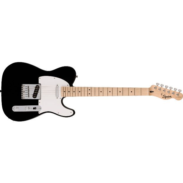 Squier Sonic Telecaster, Maple Fingerboard, White Pickguard, Black