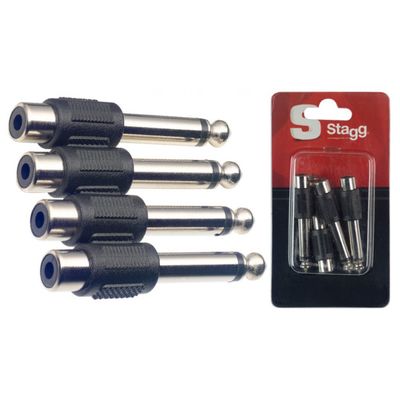 Stagg Male Phone-Plug/Female RCA Adaptor