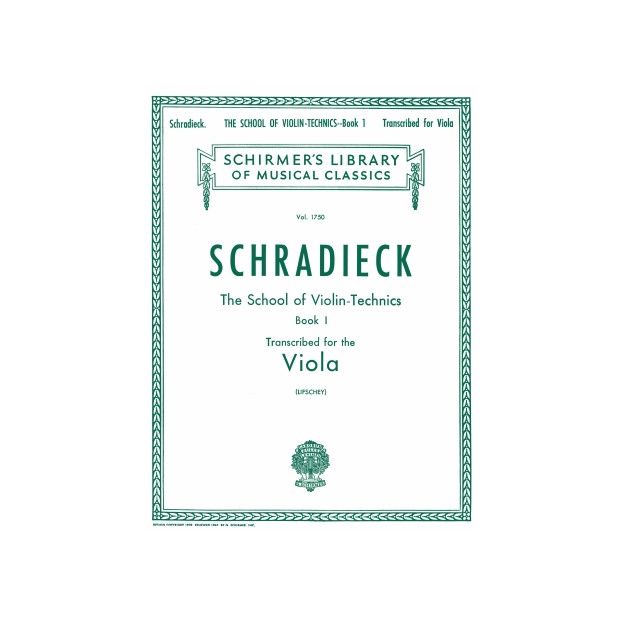 School of Violin Technics, Op. 1 – Book 1 Schirmer Library of Classics Volume 1750 Viola Method