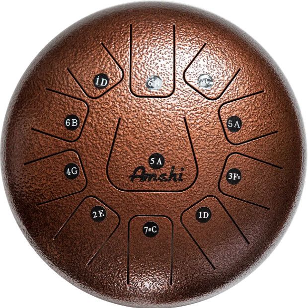 Amahi 12″ Steel Tongue Drum Bronze