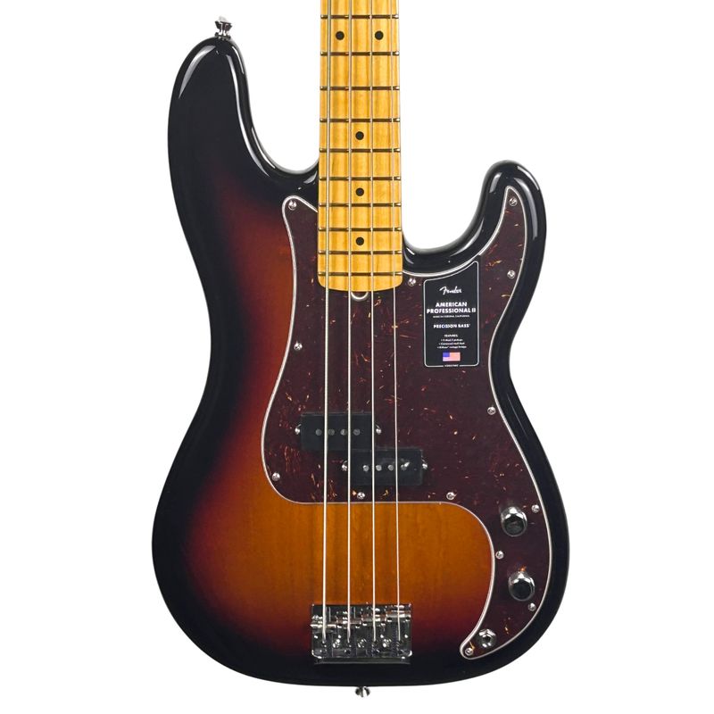 Fender American Professional II Precision Bass, Maple Fingerboard, 3-Color Sunburst