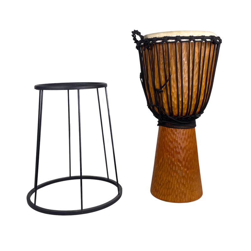 Toca Street Series 12" Djembe Large Cherry Stain w/Floor Stand (used)