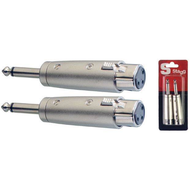 Stagg  2 x Male Mono Phone-Plug/Assymetrical Female XLR Adaptor