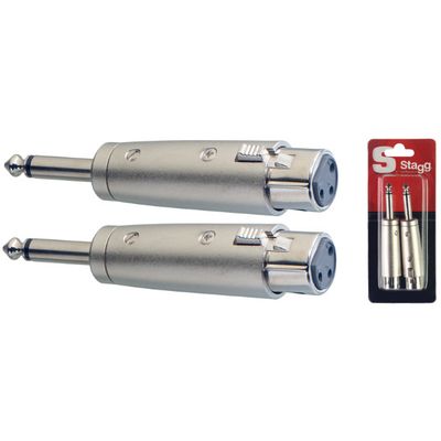 Stagg  2 x Male Mono Phone-Plug/Assymetrical Female XLR Adaptor