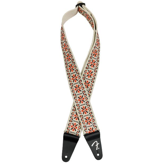 Fender Pasadena Woven Strap, Lattice Orange, 2"