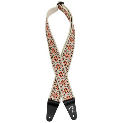 Fender Pasadena Woven Strap, Lattice Orange, 2"