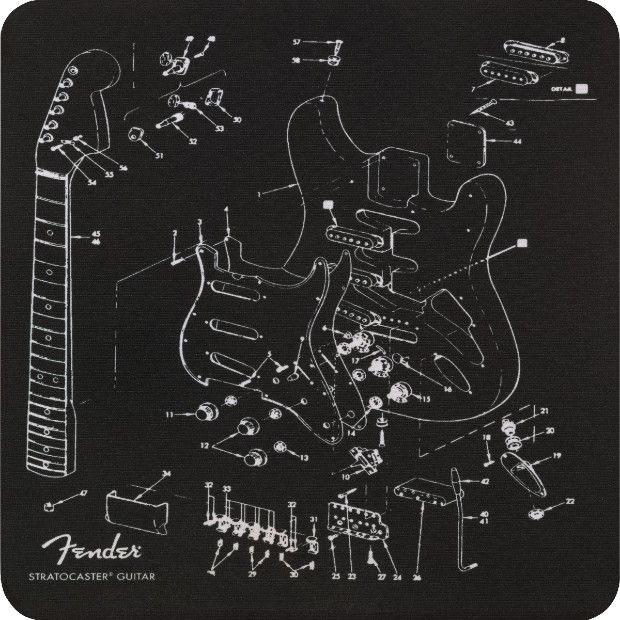 Fender™ Mousepad, Exploded Strat