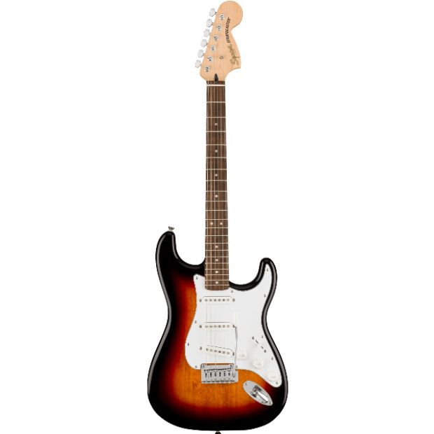 Squier Affinity Series Stratocaster, Laurel Fingerboard, White Pickguard, 3-Color Sunburst