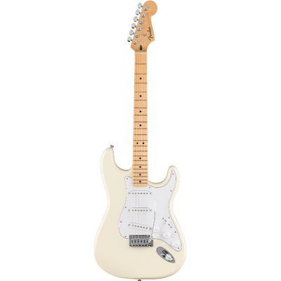 Fender Standard Stratocaster, Maple Fingerboard, White Pickguard, Olympic White
