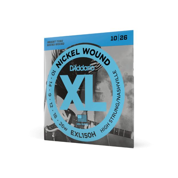 D'Addario EXL150H 10-26 High Strung/Nashville Tuning, XL Nickel Electric Guitar Strings