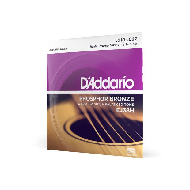 D&#39;Addario EJ38H 10-27 High Strung/Nashville Tuning, Phosphor Bronze Acoustic Guitar Strings
