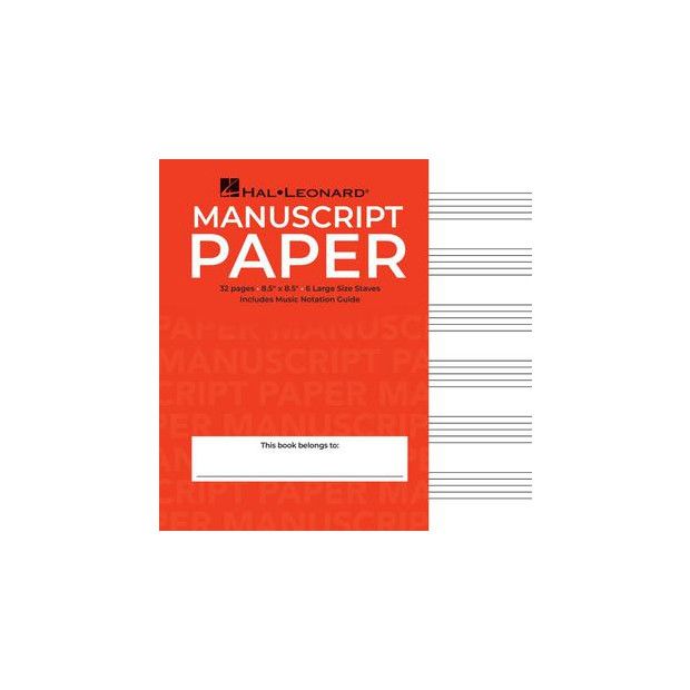 Hal Leonard Wide Staff Manuscript Paper (Red Cover)