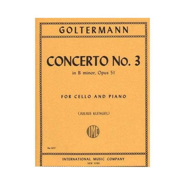 Concerto No.3 Op.51 En Si Min. for Cello and Piano