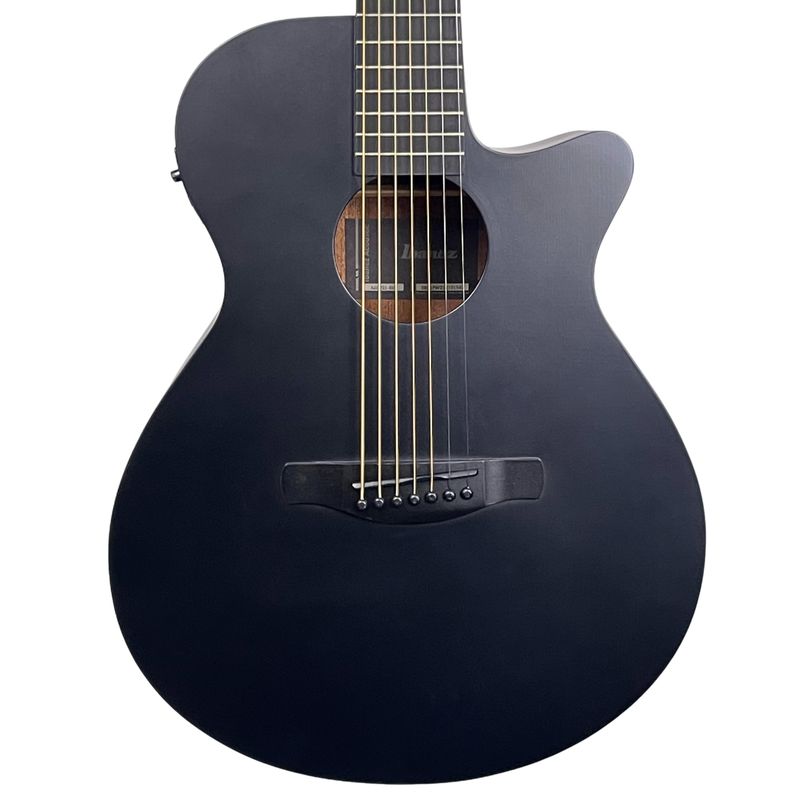 Ibanez AEG721 7-String Acoustic-Electric Guitar Black Out