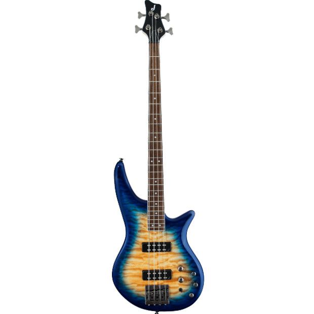 Jackson JS Series Spectra Bass JS3Q, Laurel Fingerboard, Amber Blue Burst