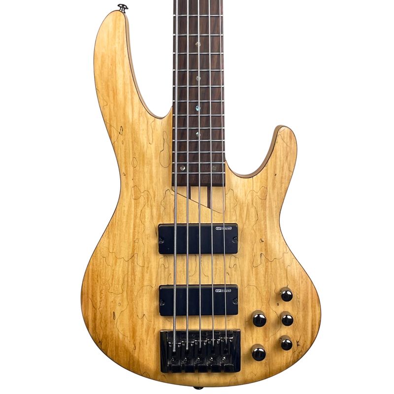 LTD B-205 Spalted Maple 5-String Bass Natural Satin (Used)