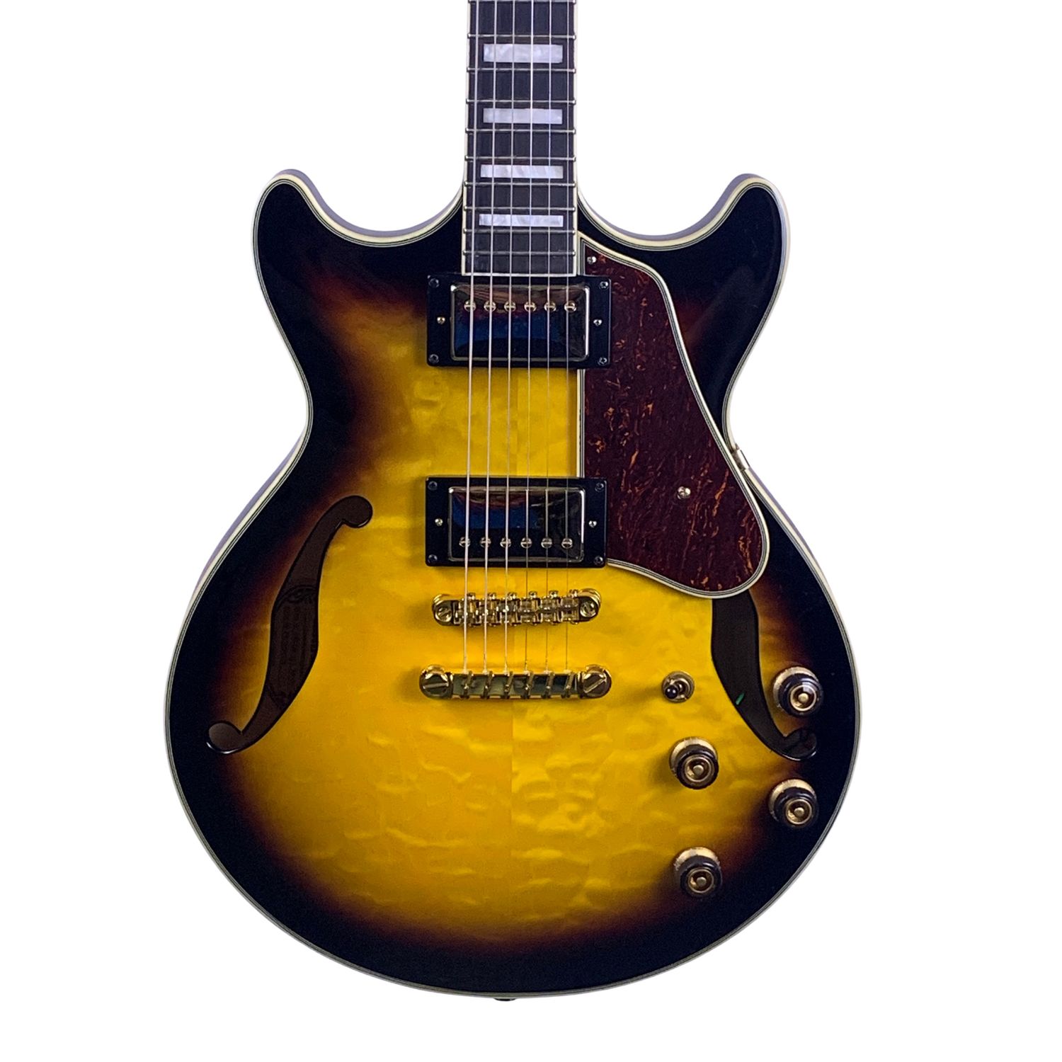 Ibanez AM93-QM-AYS Expressionist Semi-Hollow Acoustic Guitar (Used)
