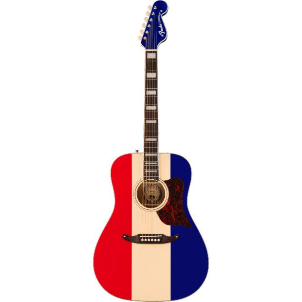 Fender Buck Owens Kingman™ with Case, Red White and Blue