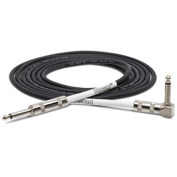 Hosa GTR-210R Guitar Cable Straight to Right-Angle 10 ft